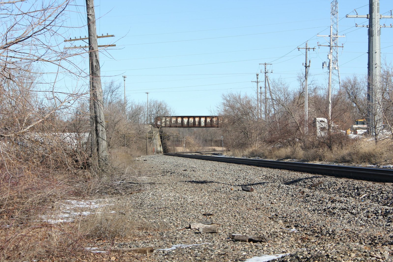 Looking north towards bridge